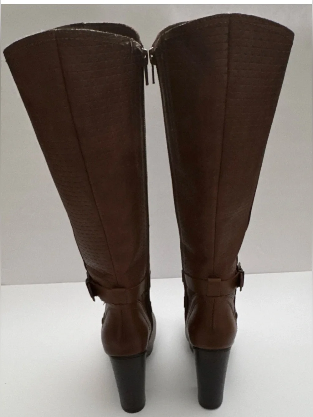 ANDREA  Chestnut Brown Knee-High Platform Boots